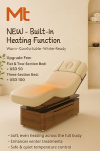 Martini-Salon Luxuriöse Verstellbare Holzrahmen-Kosmetikliege für Körper-Spa, Gesichtsbehandlungen und Massagen mit Aufbewahrungsschrank - Product Image 5