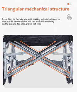 Fauteuil roulant pliable manuel utilisé médical de voyage portatif pour les aînés et les fauteuils roulants pour les personnes handicapées avec le parapluie - Product Image 2
