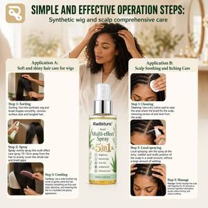 Spray capillaire apaisant pour tresses et perruques, enrichi en huile d'arbre à thé, d'aloe vera et de jojoba, pour tresses africaines, cheveux au crochet, perruques Lace Front et synthétiques - Product Image 5