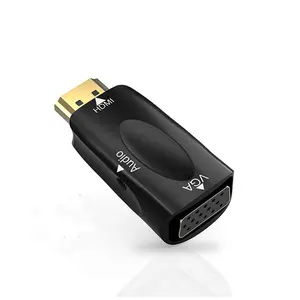 Kabel konverter adaptor Wanita kabel Patch Audio kabel konverter adaptor perempuan HDTV ke VGA 1080P baru untuk komputer TV stereo konverter