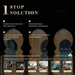 Lit cannois avec deux coussins moelleux reposant sur un dos courbé cadre de lit king size pour <span class=keywords><strong>villa</strong></span> contemporaine appartement immeuble ancien - Product Image 2