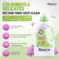 Detergente Líquido Orgánico para Ropa AlmaWin Custom 1 Cleanut 750ml - 25 Lavados con Fragancia a Verbena
