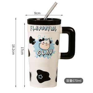 Taza <span class=keywords><strong>de</strong></span> cerámica <span class=keywords><strong>de</strong></span> vaca <span class=keywords><strong>de</strong></span> dibujos animados, taza <span class=keywords><strong>de</strong></span> pajita <span class=keywords><strong>de</strong></span> cerámica <span class=keywords><strong>de</strong></span> gran capacidad <span class=keywords><strong>de</strong></span> 680ml, taza <span class=keywords><strong>de</strong></span> leche <span class=keywords><strong>de</strong></span> café portátil con tapa, regalo <span class=keywords><strong>de</strong></span> <span class=keywords><strong>cumpleaños</strong></span>, taza <span class=keywords><strong>de</strong></span> recuerdo - Product Image 6