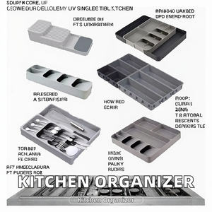 Nouvelles Idées 2026 – Supports Muraux Classiques en Plastique Multifonctionnels pour Ustensiles de Cuisine, 4 à 7 Compartiments, Capacité 0-1L - Product Image 2