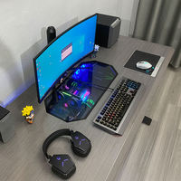 Nouvelle table de bureau PC avec tiroir coulissant, ventilateur de refroidissement RGB ATX DIY, boîtier et bureau de jeu informatique deux-en-un