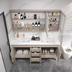 Meubles de salle de bain modernes pour hôtel, en chêne, nouvelle conception, meubles-lavabos, armoires et ensembles sanitaires de grande taille avec lavabo - Product Image 6