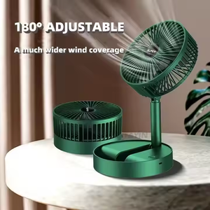 Ventilateur pliable rétro rechargeable <span class=keywords><strong>2</strong></span> en 1, ventilateur portable pliable à 3 vitesses, ventilateur télescopique USB à faible bruit pour l'extérieur et la maison - Product Image 3