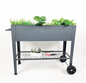 Verduras elevadas de Metal, cama de jardín elevada, cajas de macetas, maceta de madera, patas de madera, fabricación de chapa metálica para el cultivo de flores - Product Image 6