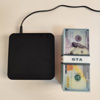 Lámpara de Levitación Magnética HCNT con Control Táctil de Dólares Estadounidenses (USD) y 3 Colores de Luz, Decoración Creativa para el Hogar, Regalo de Cumpleaños, Luz con Diseño de Billete