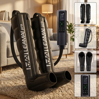 Bottes de massage à compression d'air LEAMAI LM-B à 6 chambres séquentielles, batterie rechargeable 3200 mAh pour la relaxation corporelle