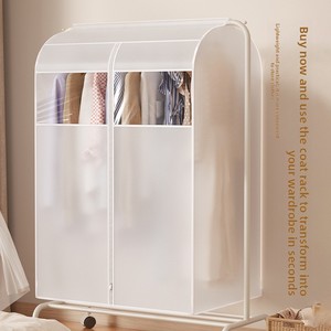 <span class=keywords><strong>Housse</strong></span> de <span class=keywords><strong>protection</strong></span> transparente anti-poussière en plastique avec sangle pour suspendre les vêtements, pour doudoune, costume, manteau, garde-robe - Product Image 1