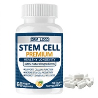 Complément Alimentaire en Capsules Rigides aux Cellules Souches pour Adultes, Formule Naturelle, Flacon de 60 Capsules, Soutient les Cellules Souches et le Système Immunitaire, Dose de 1000mg