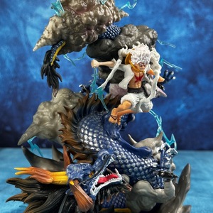 SY <span class=keywords><strong>One</strong></span> Pieces Action Figure Modèle Ornement Singe D <span class=keywords><strong>Luffy</strong></span> (Holding Lightning) VS Kaido Haute Qualité Anime Statue pour Collection - Product Image 5