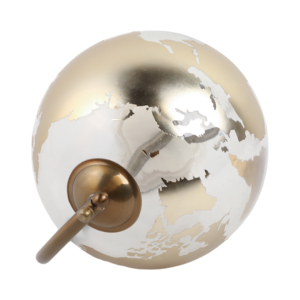 Globo di Vetro Moderno con Base in Marmo e Struttura in Metallo per Soggiorno, Ufficio, Scaffale o Tavolino da Caffè - Product Image 6