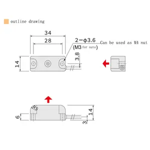 Sensor magnetik induktif 4Mm, Sensor magnetik suhu tinggi dapat dilepas dapat disesuaikan pabrik