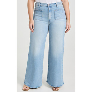 <span class=keywords><strong>Mum</strong></span> Trendy Light Blue Wash Loose Wide Leg Denim Pants Premium Cotton Female Baggy Jeans Vintage Oversized Women's Jeans - Product Image 2