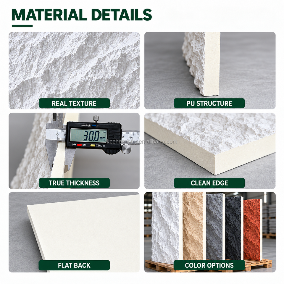 Artificial Stone Wall Panel PU Polyurethane Faux Stone Veneer Natural ...