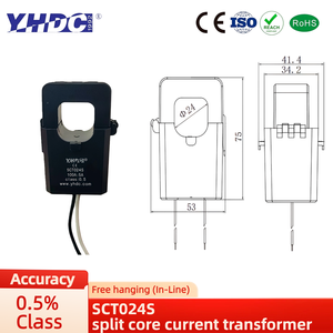 Yhdc sct024s chia lõi hiện tại biến áp 1A/5A đầu ra, 0.5-3% Acc (50-400a), 3.5KV điện môi - Product Image 5