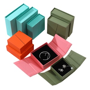 Unique Design Square Double Door Paper Jewelry <b>Box</b> Custom Luxury Rings <b>Earrings</b> Necklace Bracelet Magnetic Closure Packaging - Product Image 4