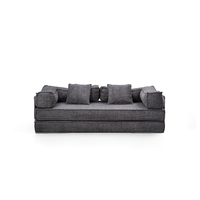 Modernes Komprimiertes Schlafsofa-Set Modulares Vollschaumstoff-Sofa Weißer Stoff Flexibles Ecksofa Platzsparend für Apartment-Wohnzimmer