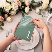 Numéros de table pour invitations de mariage découpés au laser en acrylique pastel
