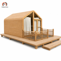 Maisonnette Triangulaire Moderne de Luxe Préfabriquée, Maison LGSF, Remorque, Maison Mobile en Acier et Panneaux Sandwich pour Usage Hôtelier