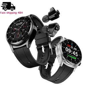 Smart Watch with TWS earbuds 2023 Phone watch able to make and receive BT call GT66 fitness tracker heart rate sleep monitor