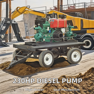 Bomba de impulsor doble de alta presión 230 con motor 70 Diel de 4 cilindros, material de refuerzo de hierro para riego por aspersión de 10 Hectar - Product Image 3