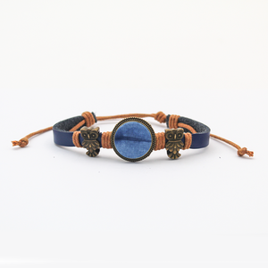 Venta al por mayor de pulseras de metal azul ecológico religiosas hechas a mano con teñido de corbata vintage de Wonder 2017, regalos de recuerdo Retro - Product Image 2
