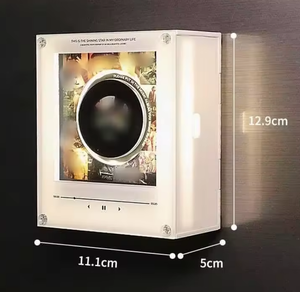 Altavoz de Vinilo NFC, Disco Giratorio Acrílico en Blanco, Reproductor de Música, Imán para Refrigerador NFC, DIY OEM - Product Image 3