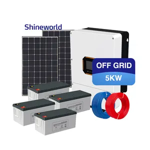 Shineworld Best Design 5KW Mini Grid Off Grid Su Kam sistema di illuminazione domestica solare per elettrodomestici