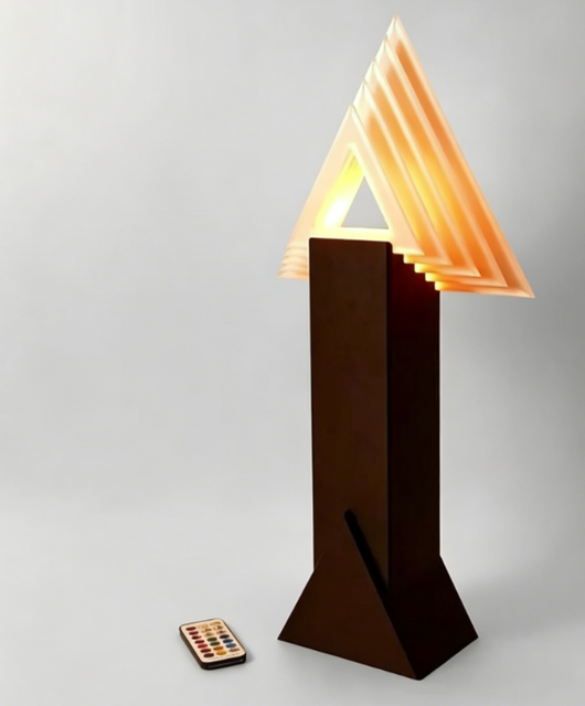 Modern Acrylic Advertising Light Box Layered Table Lamp Square Geometric LED Desk Lamp for Bedroom Living Room Hotel Decoration