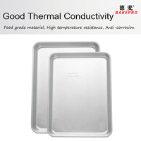 BAKEPRO Plaque de cuisson en aluminium soudée à angle droit, format américain, pour gâteaux