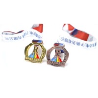 Médailles et rubans de sports d'hiver de sublimation en métal blanc personnalisé médaille de récompenses de sports de natation de cyclisme de basket-ball militaire de fer