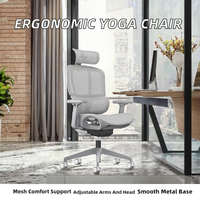 Chaise de bureau ergonomique en maille respirante avec réglage en hauteur, dossier inclinable et soutien lombaire pour une utilisation quotidienne au bureau