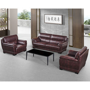 أريكة مكتب انتظار للاستقبال من المصنع مباشرة للبيع بالجملة أريكة مكتب 3 مقاعد ترفيهية من الجلد الصناعي - Product Image 2