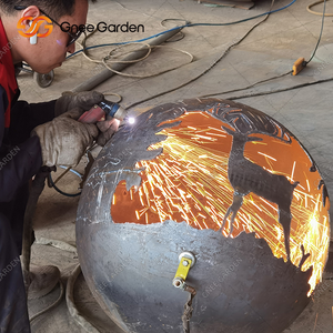 Esferas de fuego de jardín de acero Corten Brasero de fuego y patio al aire libre sostenible para decoración de jardín - Product Image 5