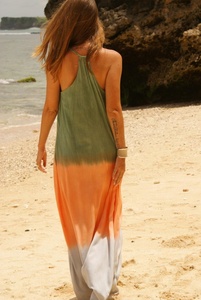 Vêtements de plage Collection d'été longue longueur coupe ample cravate teinture Boho Maxi robe parfaite vêtements de plage ou maillot de bain robe de couverture - Product Image 2