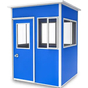 Standards Faltbare abnehmbare tragbare temporäre Sicherheit Kiosk Kabine Tiny House Outdoor Mobile Guard Booth Zum Verkauf