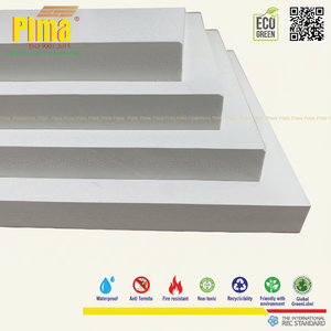 Color blanco personalizado 15mm de espesor PVC WPC hoja de tablero de espuma densidad ignífuga 0,6G/cm3 para paneles de muebles - Product Image 1