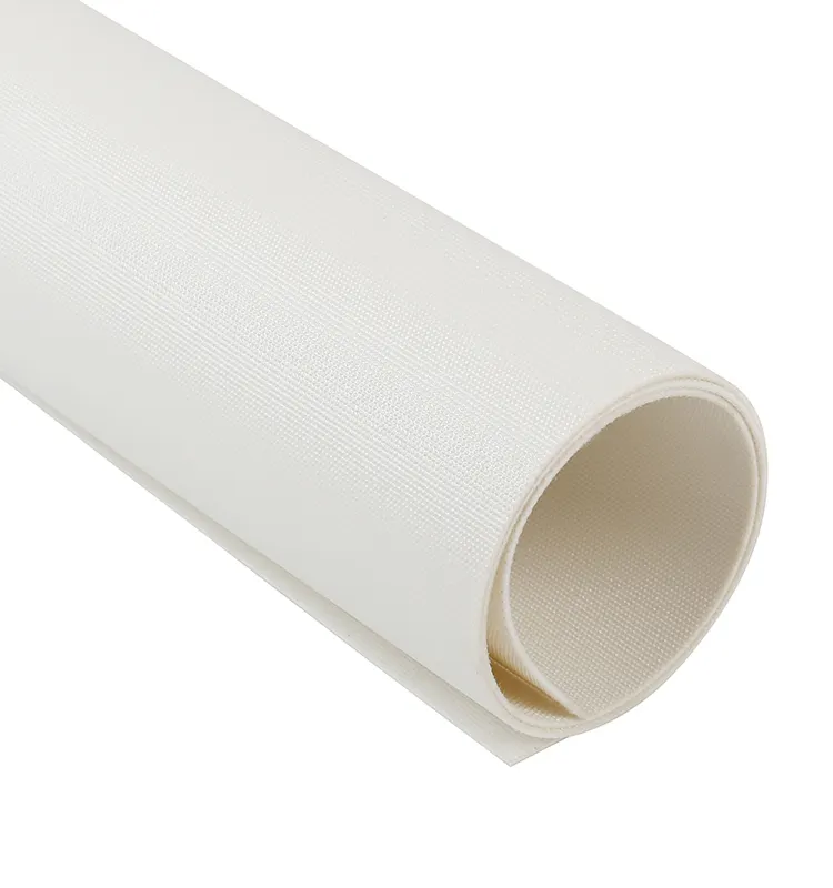 Les biscuits en tissu polyester de vente chaude transportent la bande transporteuse en PVC blanc