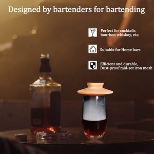 Smoker <span class=keywords><strong>de</strong></span> Cocktail, Kit pour whisky et Cocktail, avec 4 types <span class=keywords><strong>de</strong></span> puces en <span class=keywords><strong>bois</strong></span>, pour boisson à l'ancienne - Product Image 2