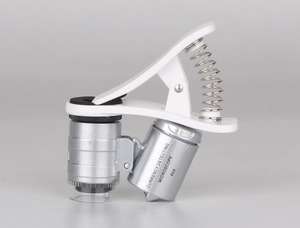 <span class=keywords><strong>Loupe</strong></span> portable LED UV Lights Universal Clip-On 60X Microscope <span class=keywords><strong>Loupe</strong></span> pour téléphone portable Smartphone - Product Image 3