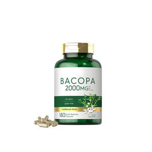 อาหารเสริมสุขภาพ <span class=keywords><strong>Bacopa</strong></span> <span class=keywords><strong>monnieri</strong></span> แคปซูล | 180แคปซูล | อาหารเสริมปราศจากกลูเตน - Product Image 1