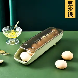 घर चिकन प्लास्टिक अंडे की ट्रे प्लास्टिक अंडा कंटेनर रखने अंडे ताजा आयोजक भंडारण बॉक्स के साथ कवर