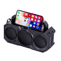 Haut-parleur portable sans fil étanche pour extérieur avec horloge, AirPlay, lampe torche solaire, lecteur de carte, en plastique, compatible Bluetooth 5.3 RGB DC