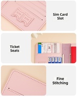 Best-seller Urban Simplicity Portefeuille de voyage multifonctionnel en cuir PU uni pour passeport et cartes