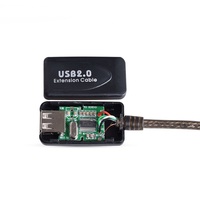 Cable alargador usb 2,0 de 25m, macho a hembra, con 3 IC, color negro, disponible