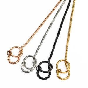 2024 collier de dressage pour chien de compagnie collier de chaîne de serpent de chien en métal doré de luxe - Product Image 5