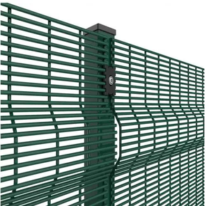 358 Panneau de treillis galvanisé enduit de poudre de clôture de sécurité anti-escalade pour la protection du périmètre de l'aéroport - Product Image 1